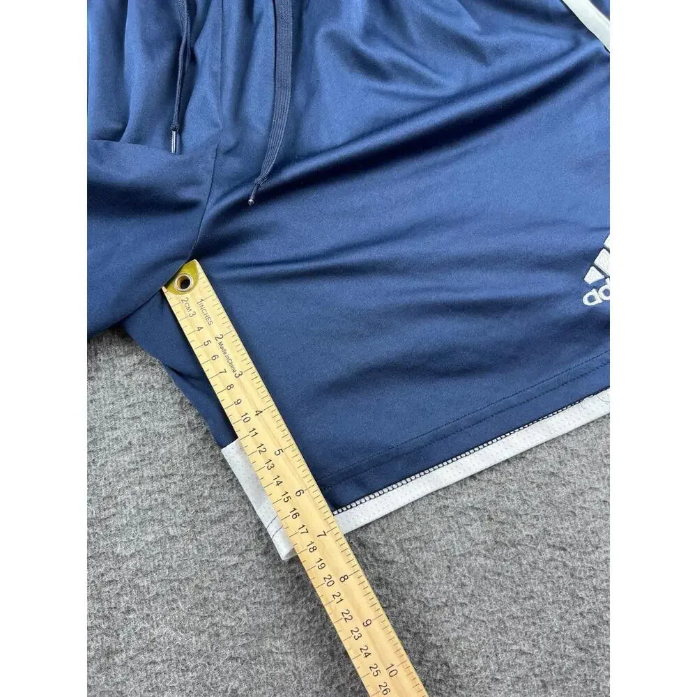 Adidas Kids Athletic Shorts Navy Blue with White‎ Stripes Size Large